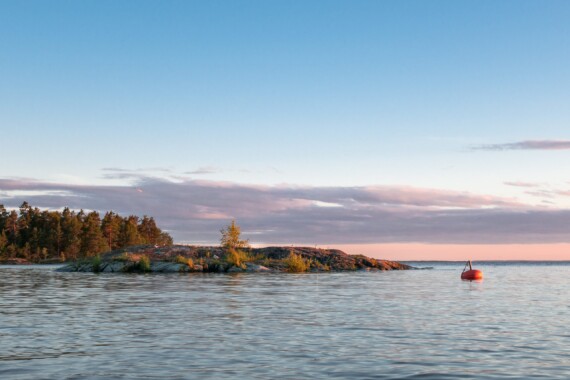 Solnedgång i Vänern.